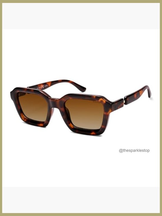 Retro Polarized Square Sunglasses Vintage 70s 80s 90s Hexagon Shades main image 6
